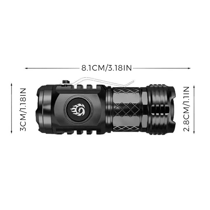 Compact LED Torch - LumenTorch-Black-State of Style
