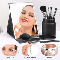 Compact Make-up Mirror with Stand-Black-State of Style