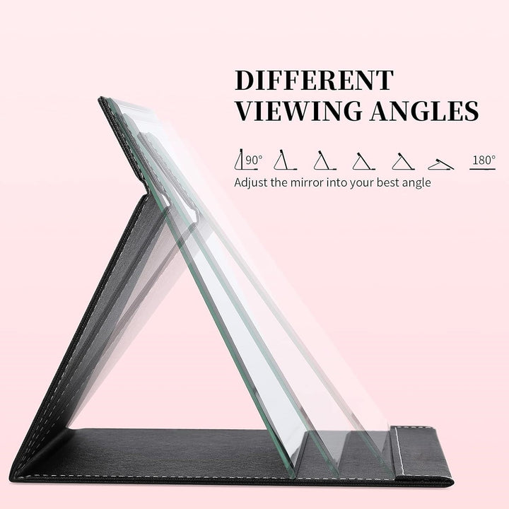 Compact Make-up Mirror with Stand-Black-State of Style