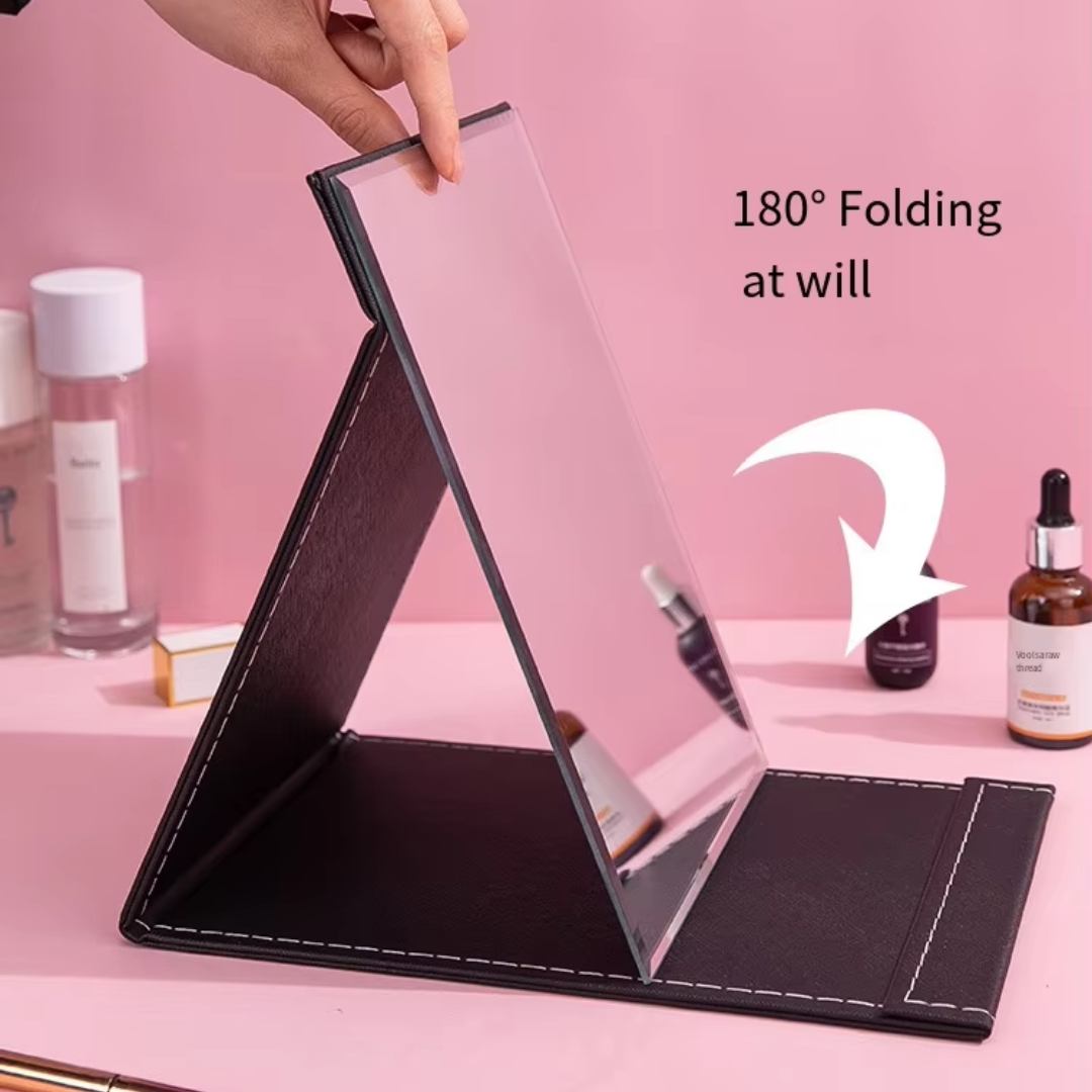 Compact Make-up Mirror with Stand-Black-State of Style