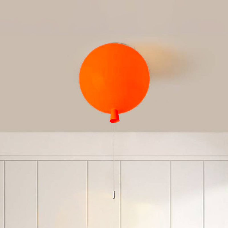 Compact Modern LED Balloon Ceiling Lamp - AuraLite-20CM-Orange-State of Style