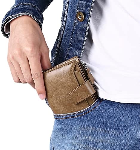 Compact Multi-Functional Leather Wallet – RFID Blocking-Brown-State of Style