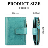 Compact Multi-Functional Leather Wallet – RFID Blocking-Brown-State of Style
