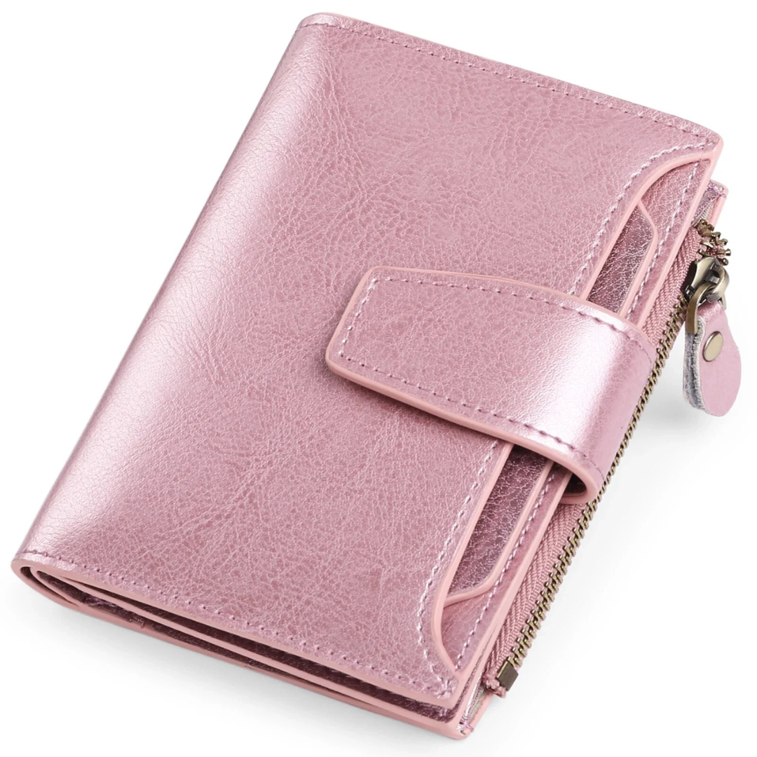 Compact Multi-Functional Leather Wallet – RFID Blocking-Brown-State of Style