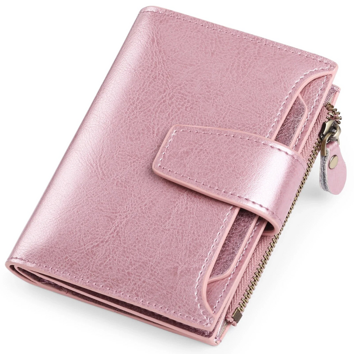 Compact Multi-Functional Leather Wallet – RFID Blocking-Brown-State of Style