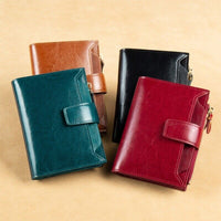 Compact Multi-Functional Leather Wallet – RFID Blocking-Brown-State of Style