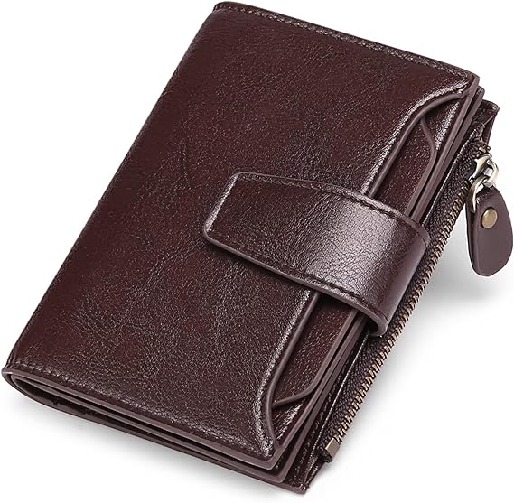 Compact Multi-Functional Leather Wallet – RFID Blocking-Coffee-State of Style