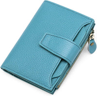 Compact Multi-Functional Leather Wallet – RFID Blocking-Sky Blue-State of Style