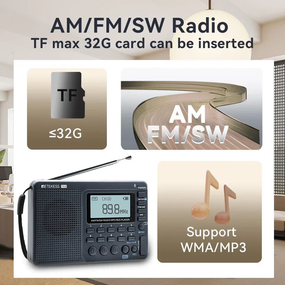 Compact Portable Radio - EchoWave-State of Style