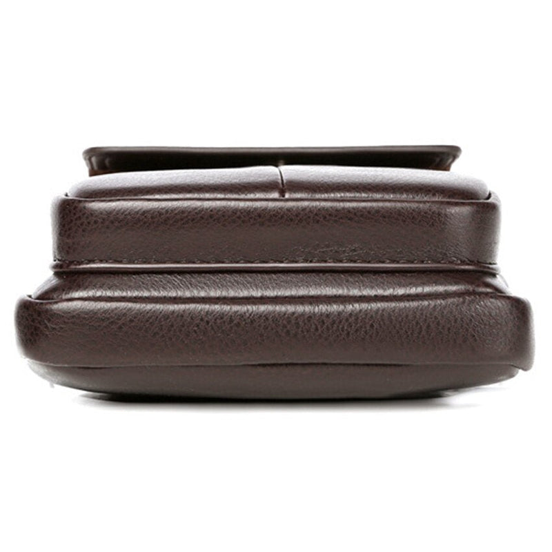 Compact PU Leather Crossbody Bag for Men with Adjustable Strap