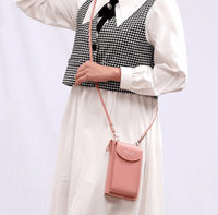 Compact PU Leather Crossbody Shoulder Bag with Adjustable Strap