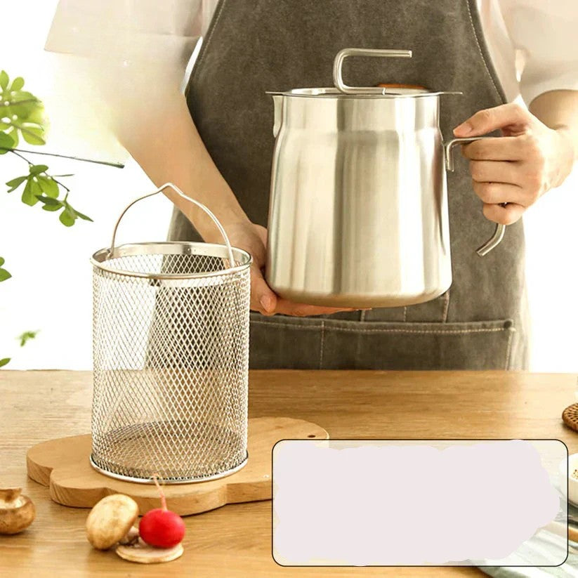 Compact Round Deep Fryer - SnackMaster Pro-State of Style