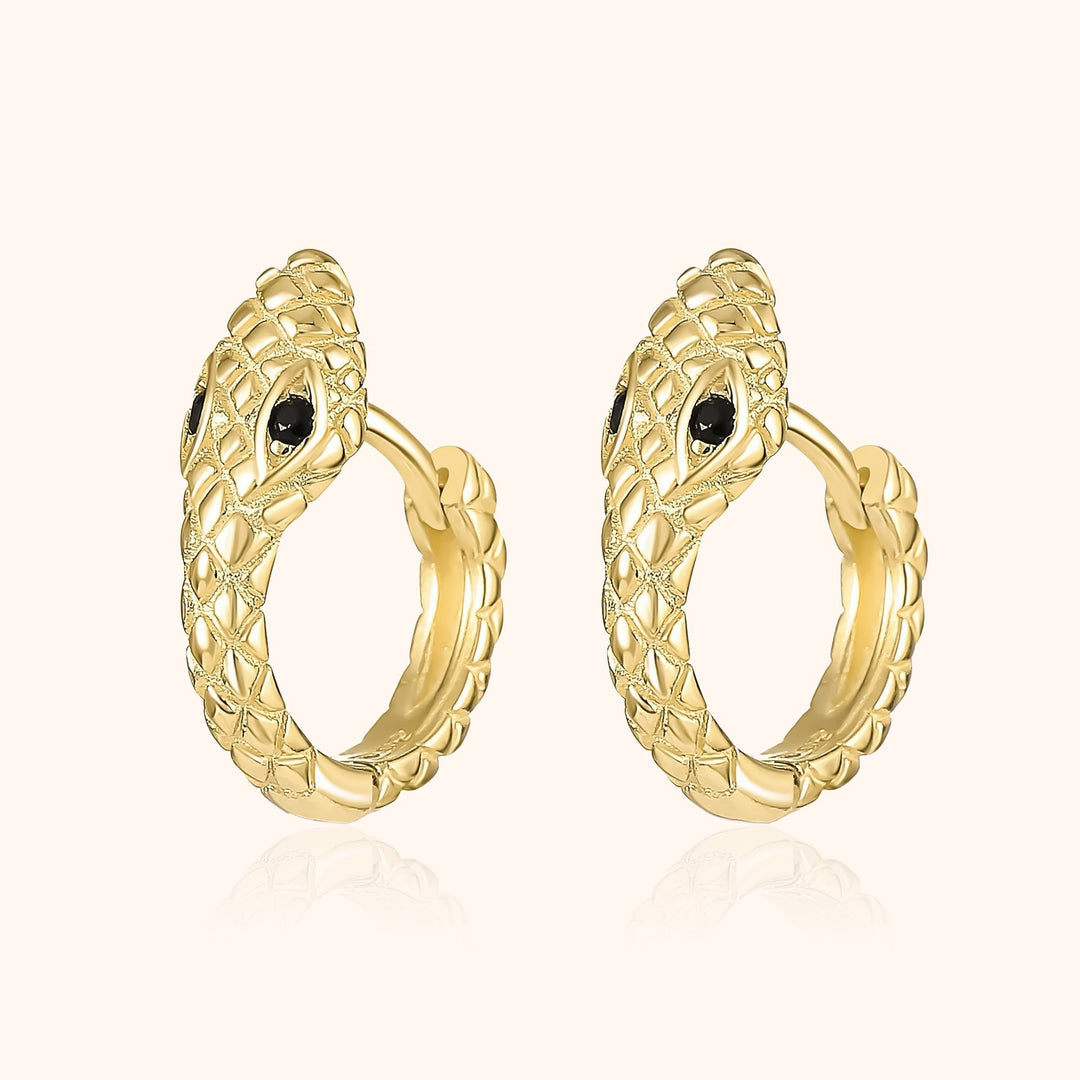 Compact Snake Earrings - Sophia-Gold-State of Style