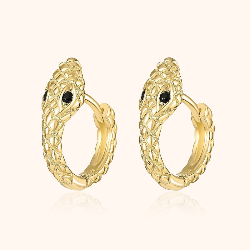 Compact Snake Earrings - Sophia-Gold-State of Style