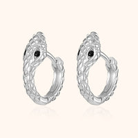Compact Snake Earrings - Sophia-Silver-State of Style