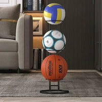 Compact Storage Rack for Sports Balls & Accessories – BallRack Pro-Black-3 Balls-State of Style