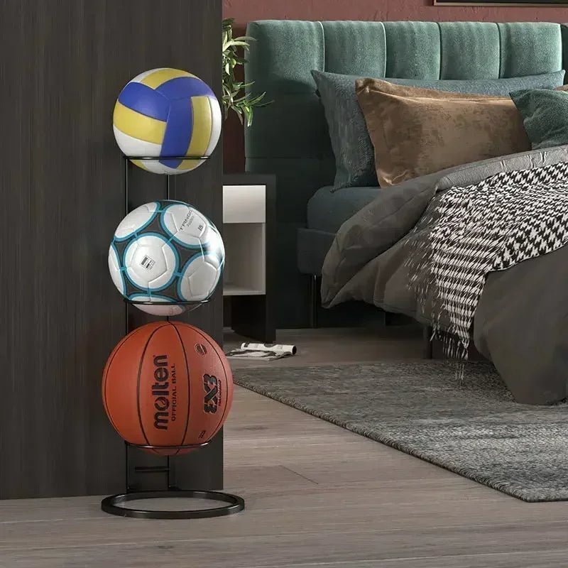 Compact Storage Rack for Sports Balls & Accessories – BallRack Pro-White-3 Balls-State of Style