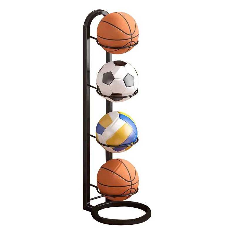 Compact Storage Rack for Sports Balls and Accessories - BallRack Pro-Black-4 Balls-State of Style
