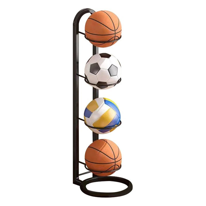 Compact Storage Rack for Sports Balls and Accessories - BallRack Pro-Black-4 Balls-State of Style