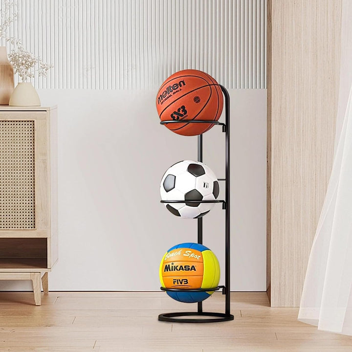 Compact Storage Rack for Sports Balls and Accessories - BallRack Pro-White-3 Balls-State of Style