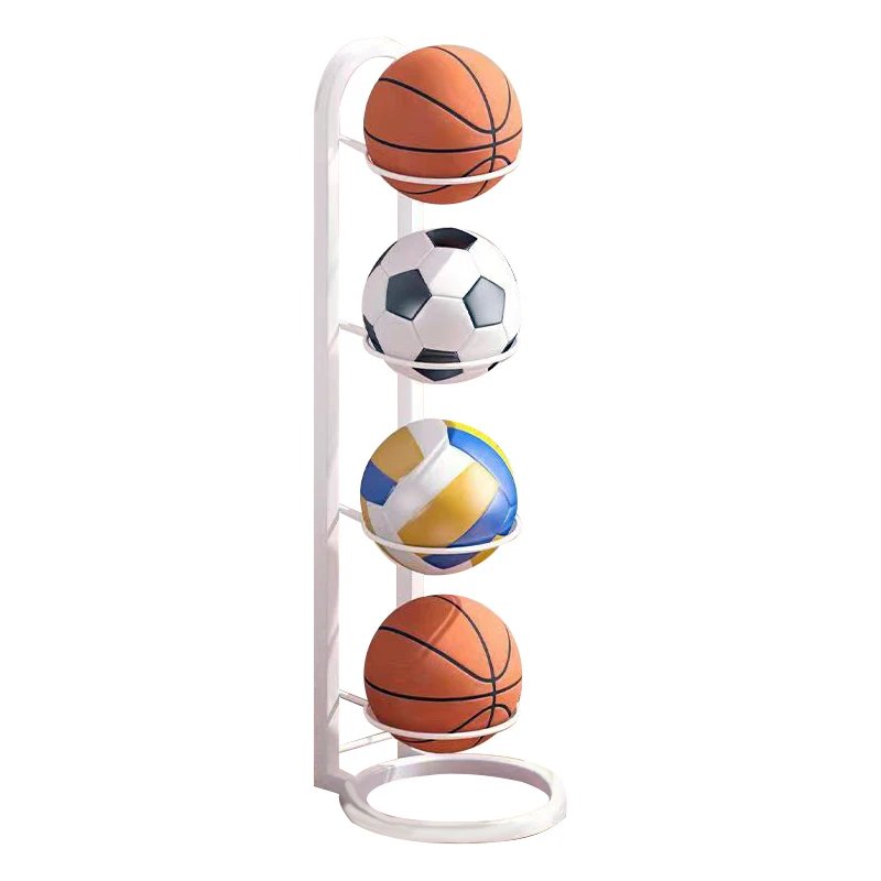Compact Storage Rack for Sports Balls and Accessories - BallRack Pro-White-4 Balls-State of Style