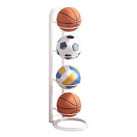 Compact Storage Rack for Sports Balls and Accessories - BallRack Pro-White-4 Balls-State of Style