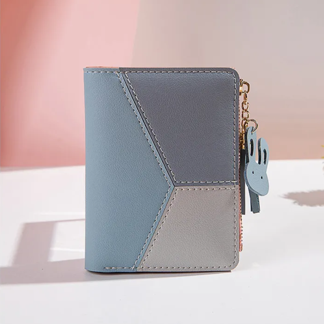 Compact Tassel Zip Wallet – Stylish & Functional Women's Purse-Blue-State of Style