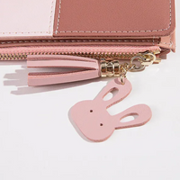 Compact Tassel Zip Wallet – Stylish & Functional Women's Purse-Pink-State of Style