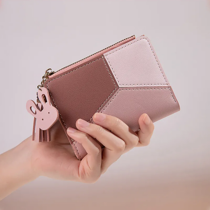 Compact Tassel Zip Wallet – Stylish & Functional Women's Purse-Pink-State of Style