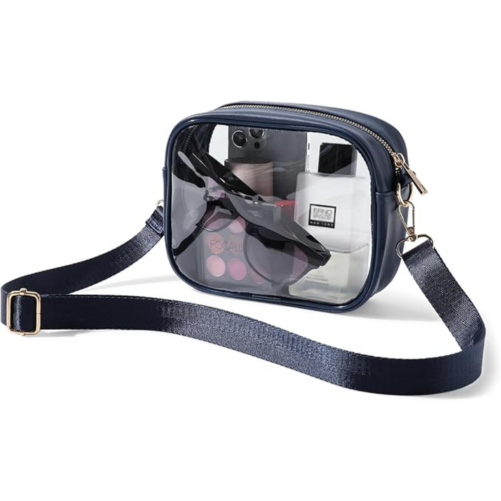 Compact Transparent Crossbody Bag - VisiBag-Blue-State of Style