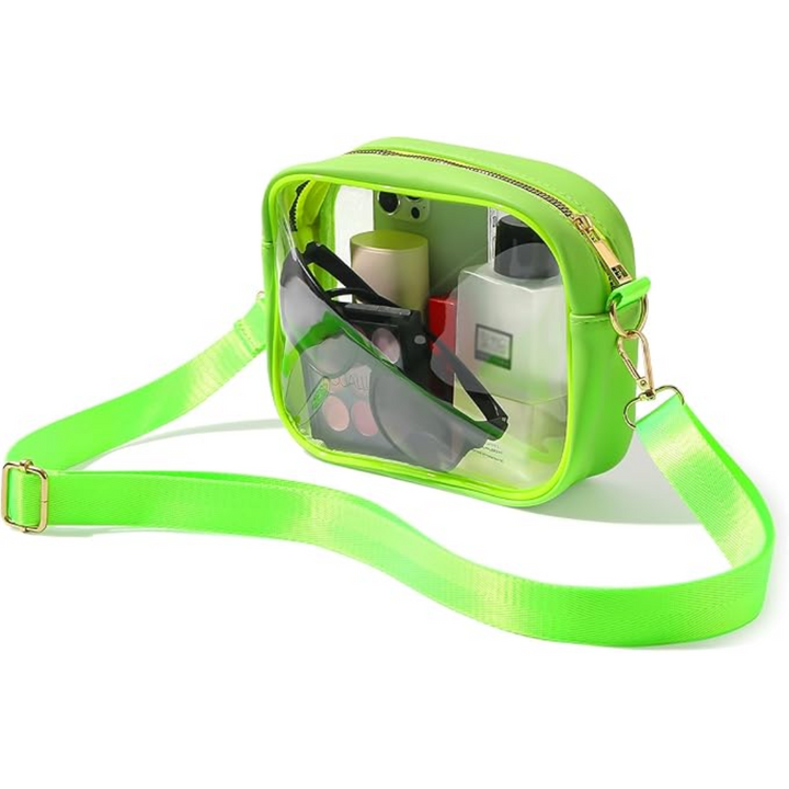 Compact Transparent Crossbody Bag - VisiBag-Green-State of Style