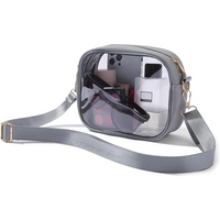 Compact Transparent Crossbody Bag - VisiBag-Grey-State of Style