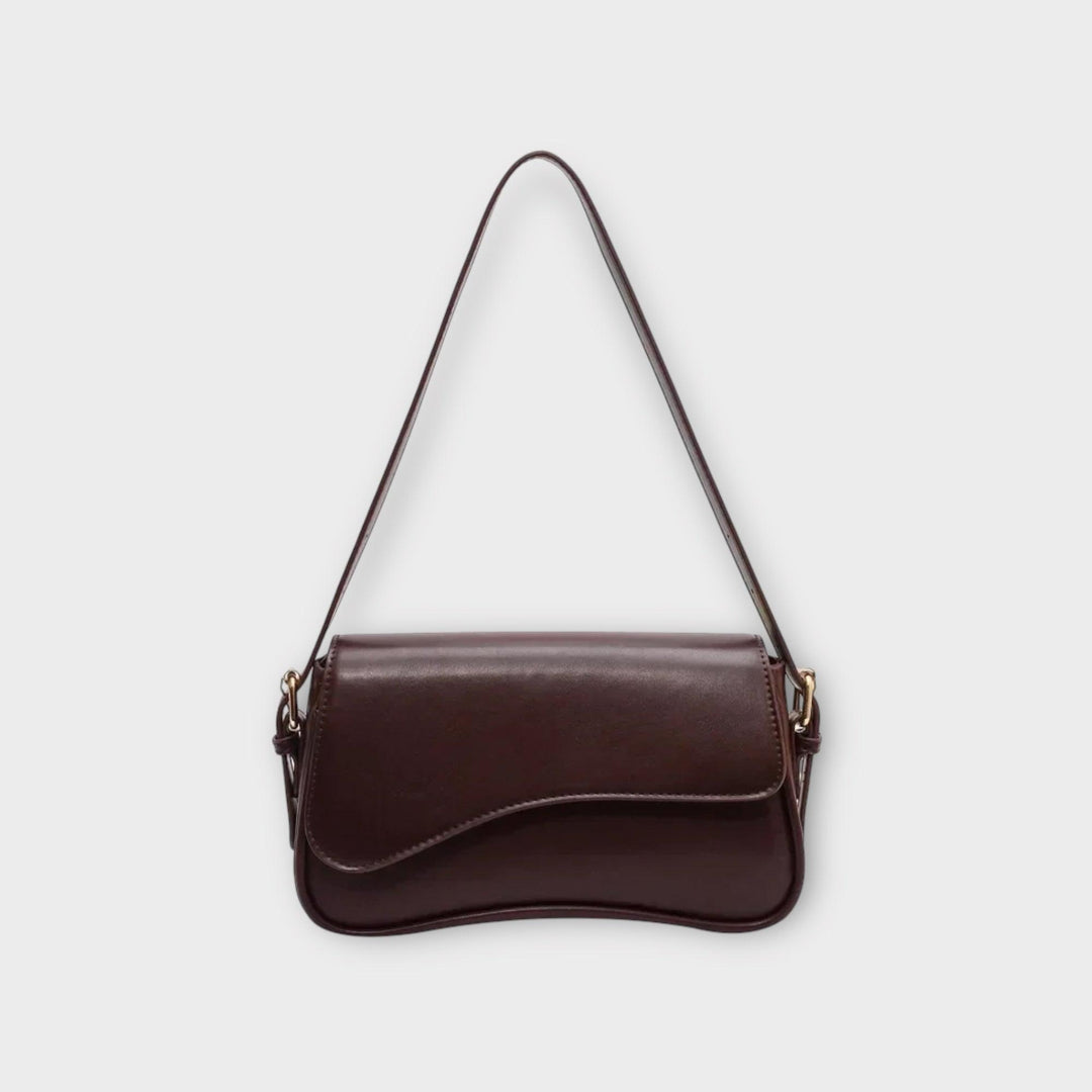 Compact Women's Shoulder Bag - Sophia-Chestnut Red-State of Style