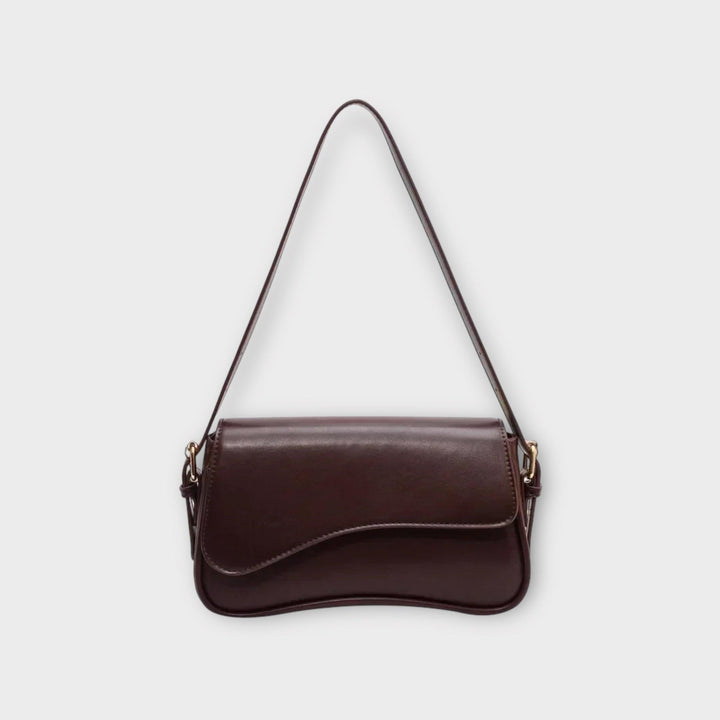 Compact Women's Shoulder Bag - Sophia-Chestnut Red-State of Style