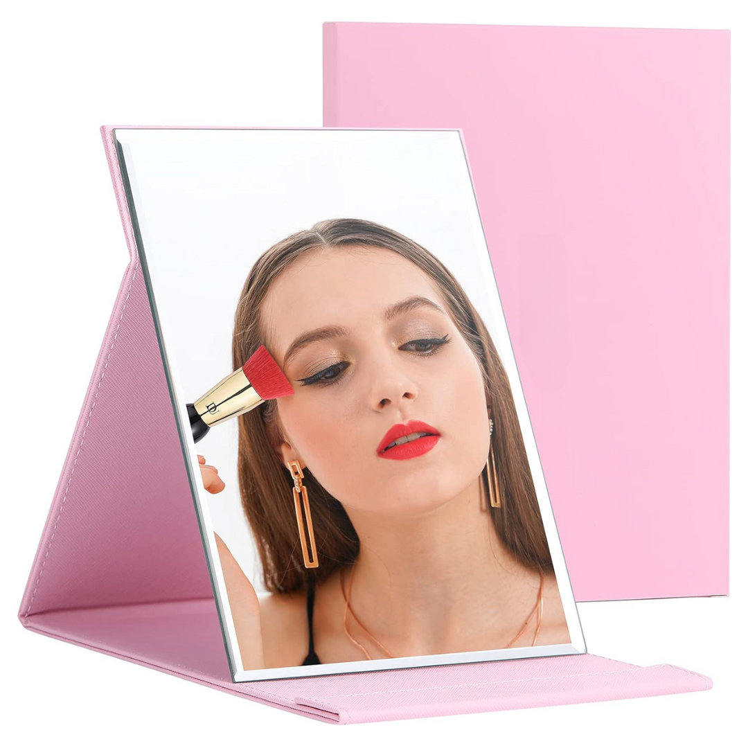 Compacte Make-up Spiegel met Standaard-Roze-State of Style