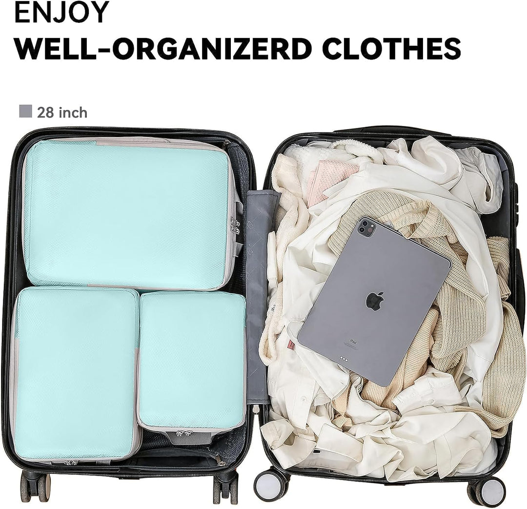 Expandable Compression Packing Cubes Set – 4pcs Travel Organisers