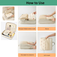 Expandable Compression Packing Cubes Set – 4pcs Travel Organisers