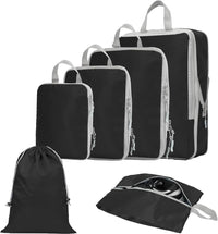 Expandable Compression Packing Cubes Set – 4pcs Travel Organisers