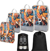 Expandable Compression Packing Cubes Set – 4pcs Travel Organisers