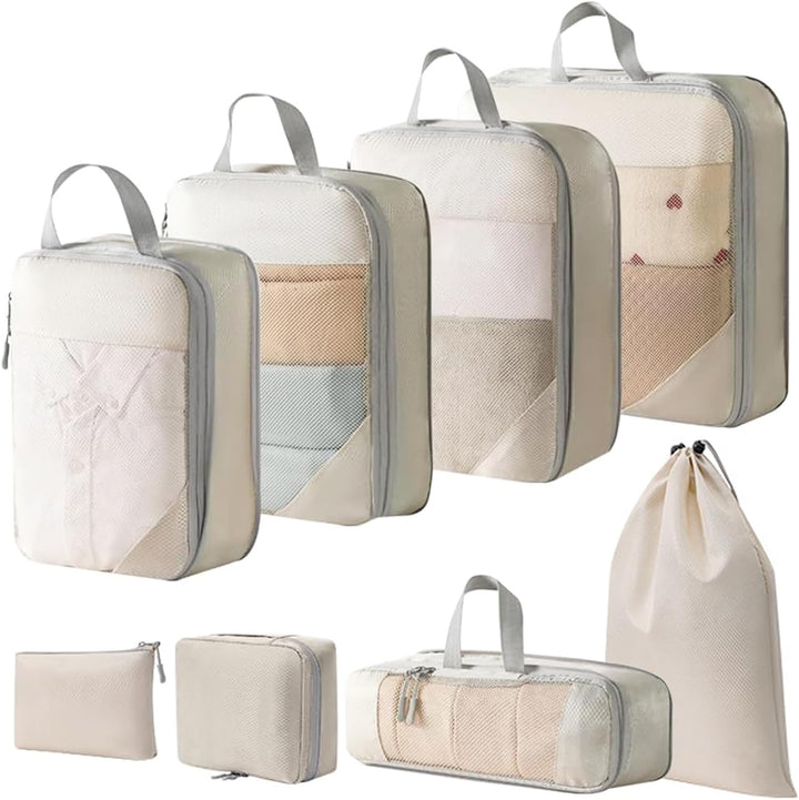 Expandable Compression Packing Cubes Set – 4pcs Travel Organisers