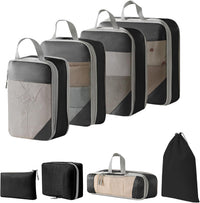Expandable Compression Packing Cubes Set – 4pcs Travel Organisers