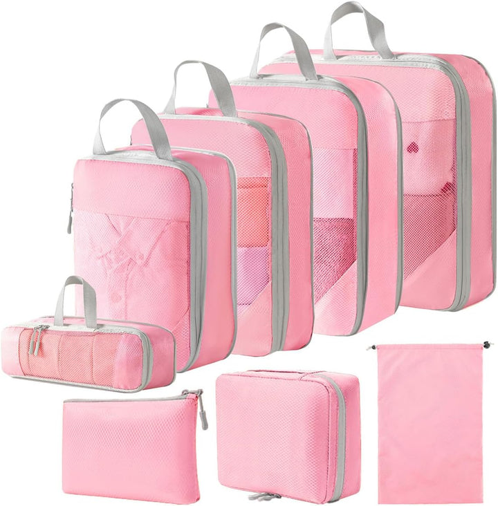 Expandable Compression Packing Cubes Set – 4pcs Travel Organisers