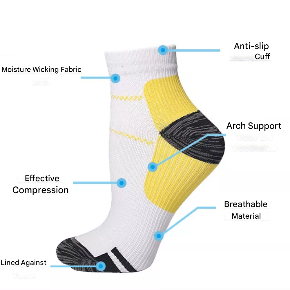Compression Socks for Daily Comfort | Pain Relief & Support-Black Blue-3.0 - 6.5-State of Style