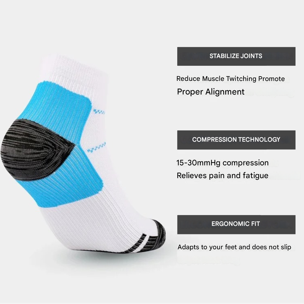 Compression Socks for Daily Comfort | Pain Relief & Support-Black Blue-3.0 - 6.5-State of Style