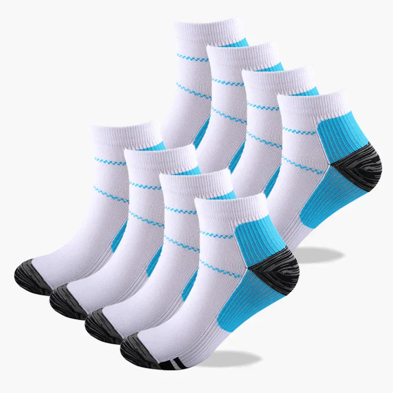 Compression Socks - TheraSupport-4 Pairs Black + 4 Pairs White-34-39-State of Style