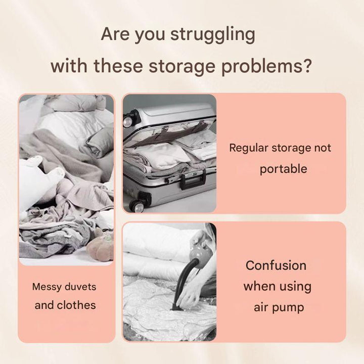 Compression Storage Bags - VacuumEase-Beige-L(52 × 42 × 30 cm)-State of Style