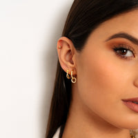 Connected Hoop Earrings - Nerida-Silver-State of Style