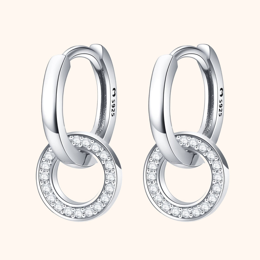 Connected Hoop Earrings - Nerida-Silver-State of Style