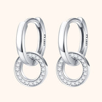 Connected Hoop Earrings - Nerida-Silver-State of Style