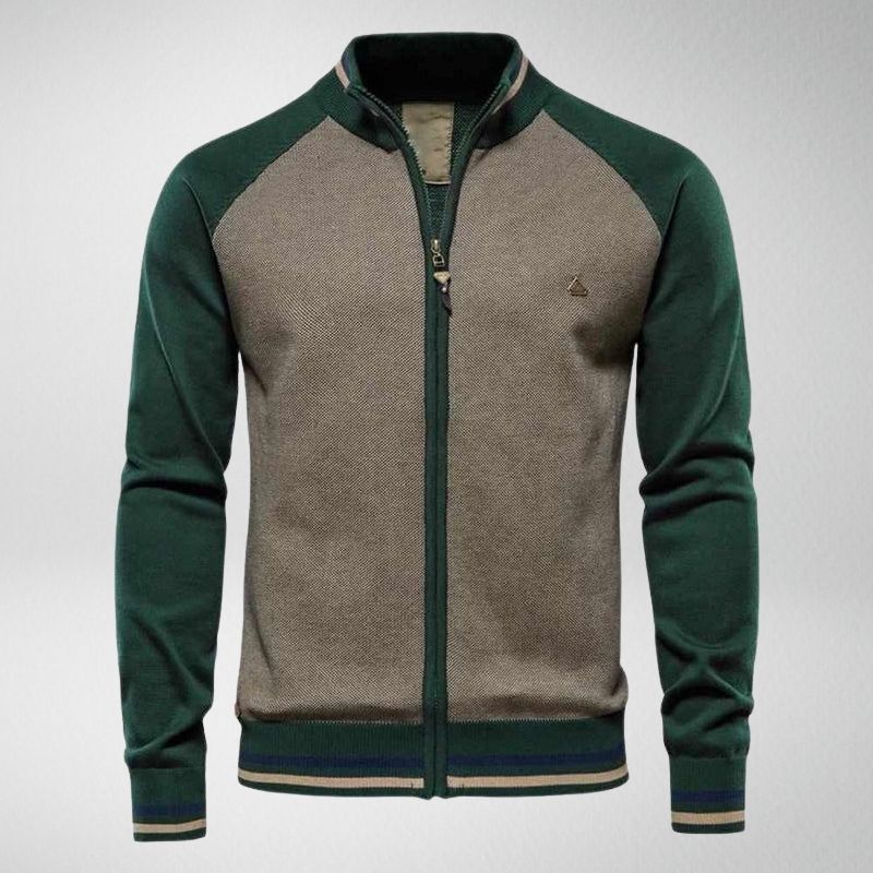 ConnorsVest | Striped Knit Cardigan for Men-Dark Green-XS-State of Style